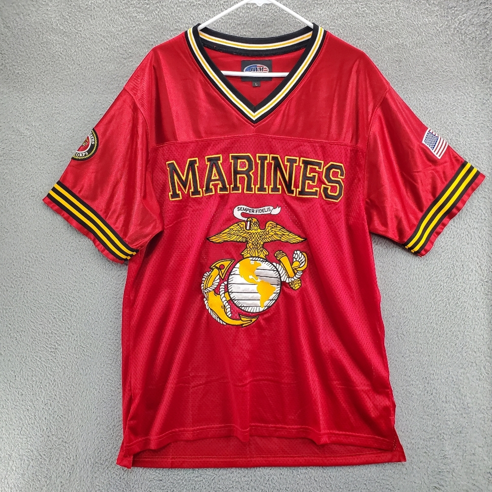 JWM US Marines Corp Football Jersey Size Large USMC Semper Fi